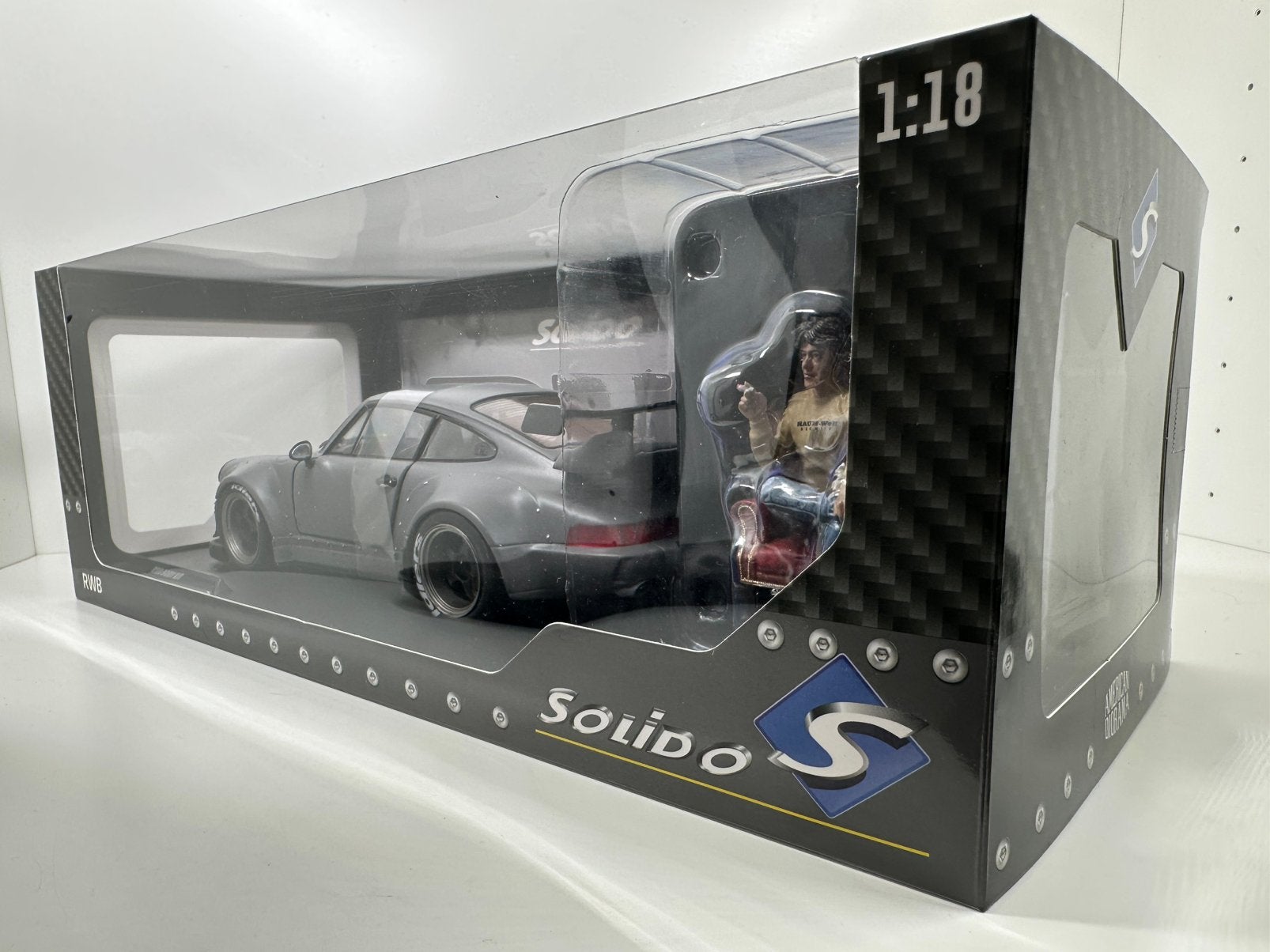 SOLIDO 1:18 PORSCHE 911 (964) RWB BODYKIT 2024 + AKIRA NAKAI, Hobby en Vrije tijd, Ophalen of Verzenden, Nieuw, Auto, Solido