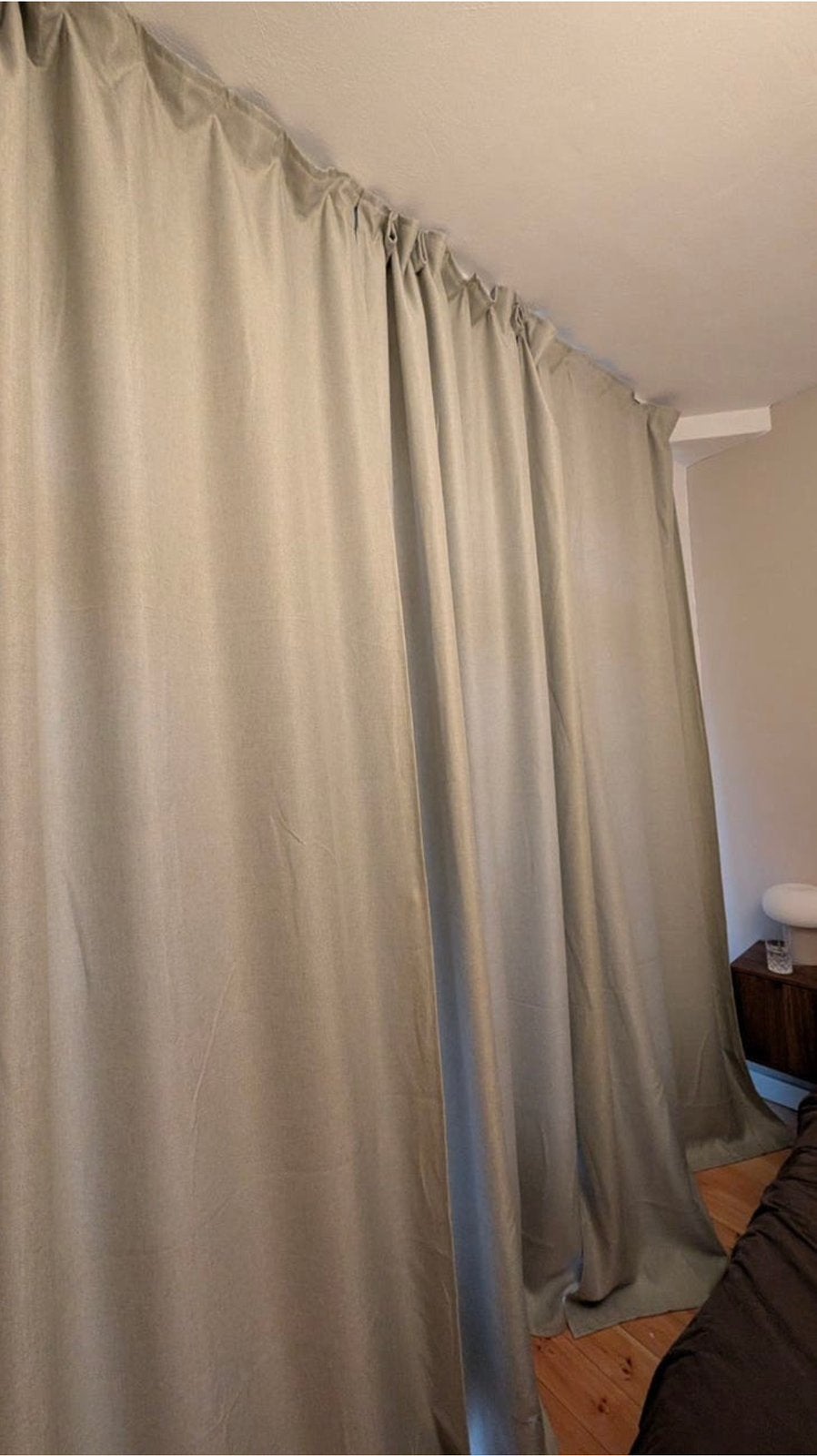 4x IKEA ANNAKAJSA gordijnen lichtgrijs, 100 tot 150 cm, 200 cm of meer, Ophalen of Verzenden, Zo goed als nieuw