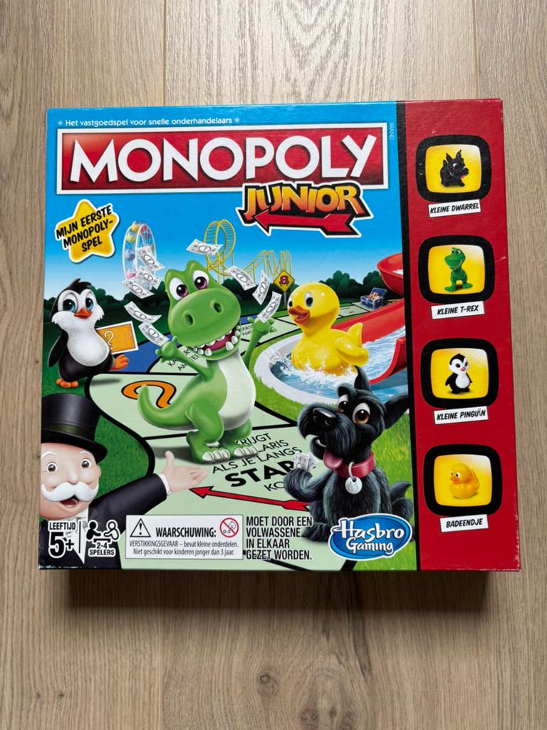 Monopoly Junior - Mijn Eerste Monopoly Spel, Een of twee spelers, Ophalen of Verzenden, Zo goed als nieuw