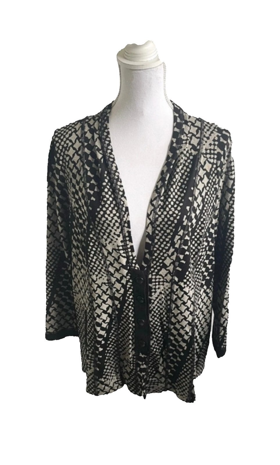 Mona Lisa dun beige/zwart vest 44, Kleding | Dames, Beige, Maat 42/44 (L), Ophalen of Verzenden, Zo goed als nieuw