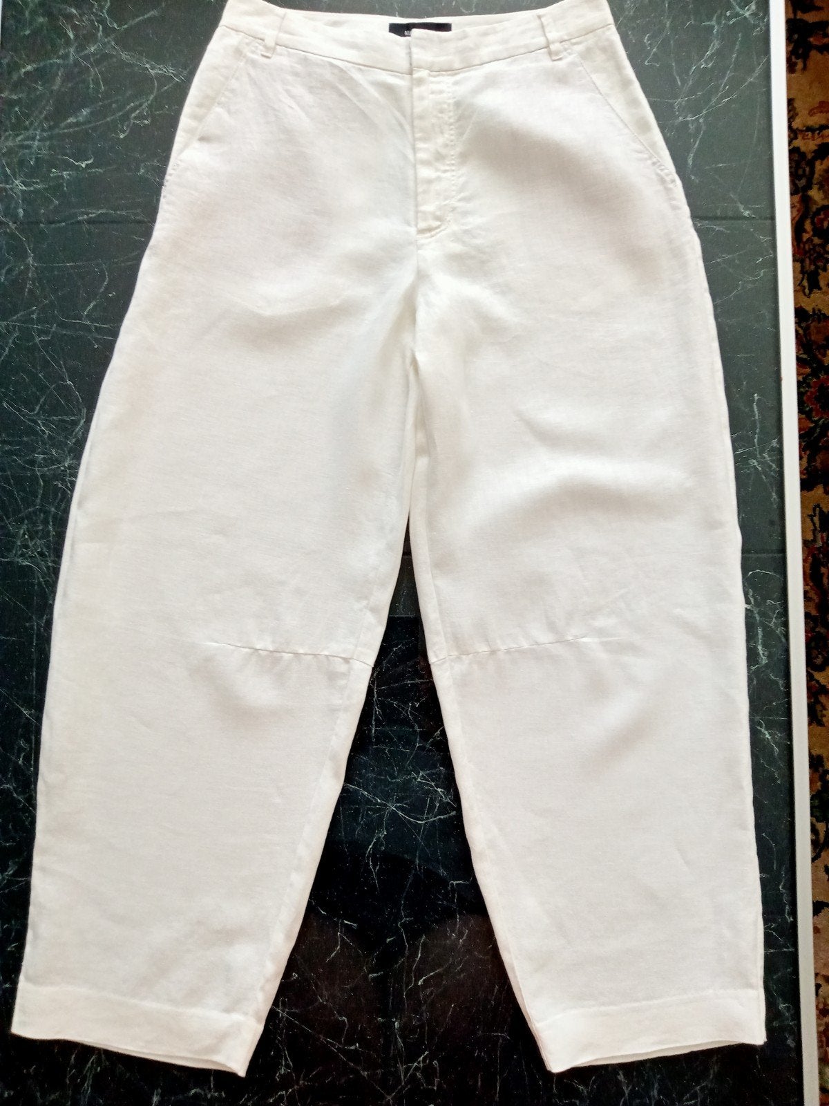 Massimo Dutti witte linnen broek maat 36 NIEUW, Massimo Dutti, Wit, Nieuw, Ophalen of Verzenden