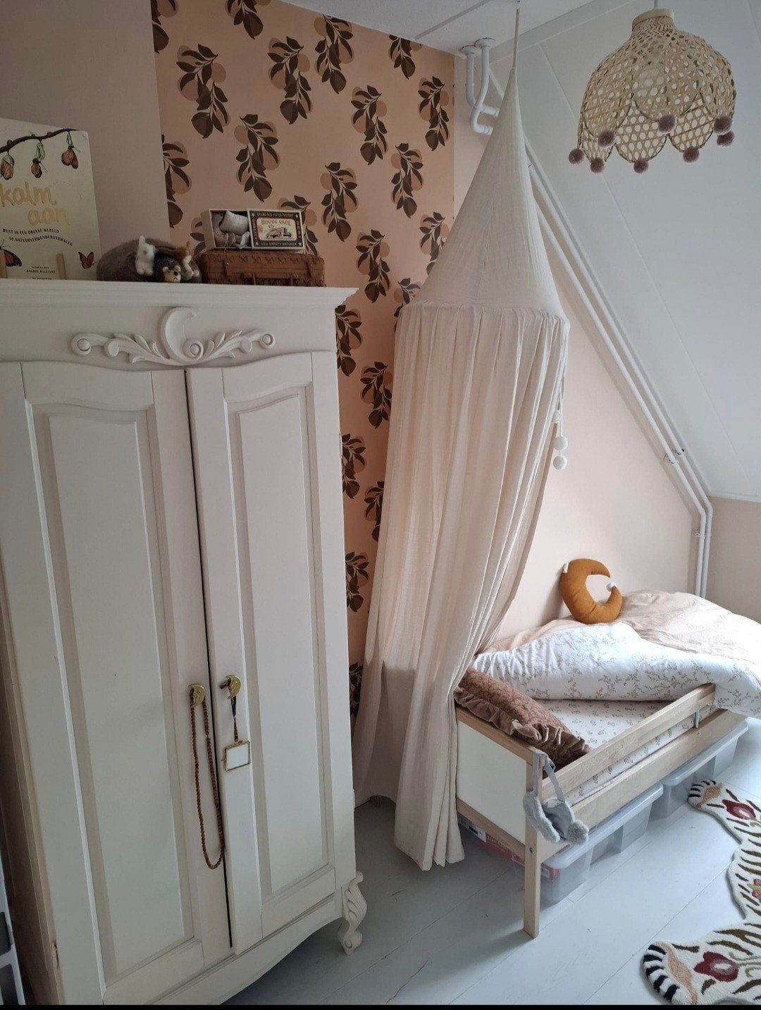 Sniglar peuterbed ikea 70x160 Inc matras, Ophalen, Zo goed als nieuw