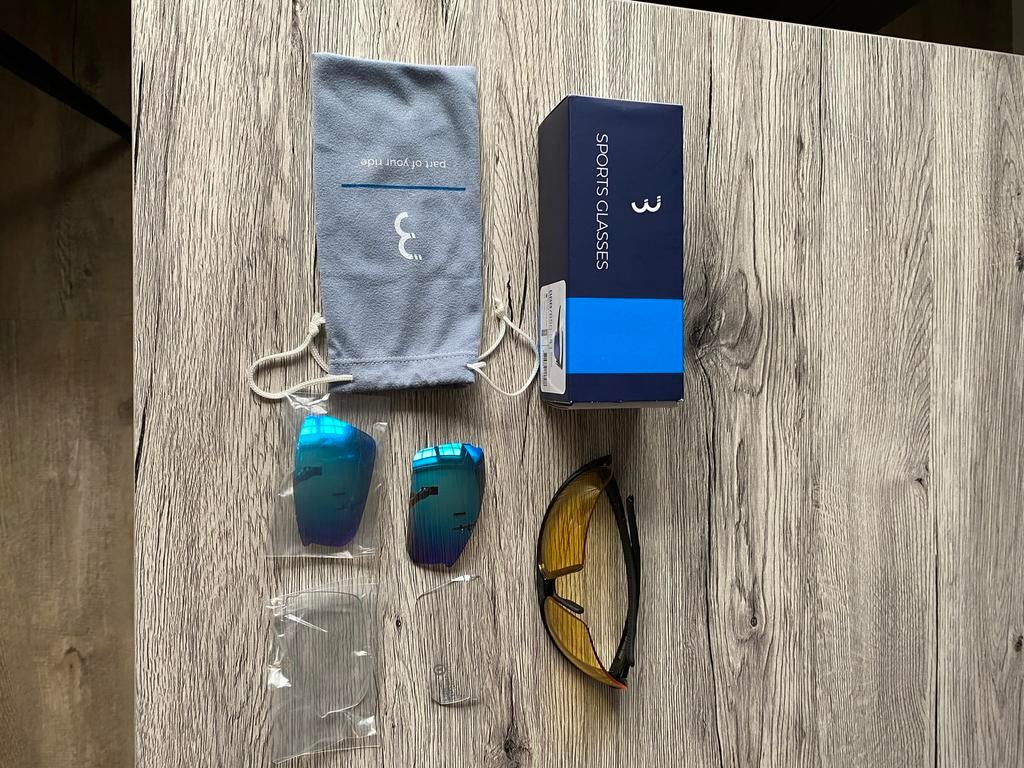 Fietsbril, Fietsen en Brommers, Fietsaccessoires | Fietskleding, Ophalen, Zo goed als nieuw, Bovenkleding
