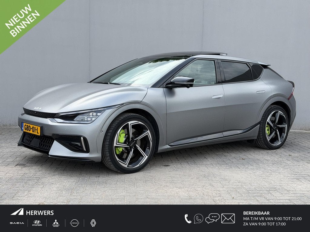 Kia EV6 GT AWD 77.4 kWh / 585PK / Fabrieksgarantie tot 06-20, Auto's, Kia, Bedrijf, Te koop, EV6, 360° camera, 4x4, ABS, Achteruitrijcamera