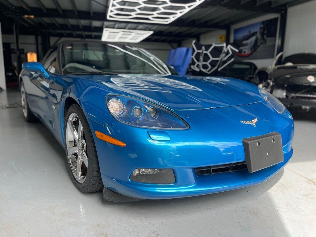 CHEVROLET CORVETTE C6 6.2 V8 Convertible 2008 60.000KM, Auto's, Automaat, Cabriolet, Blauw, Leder