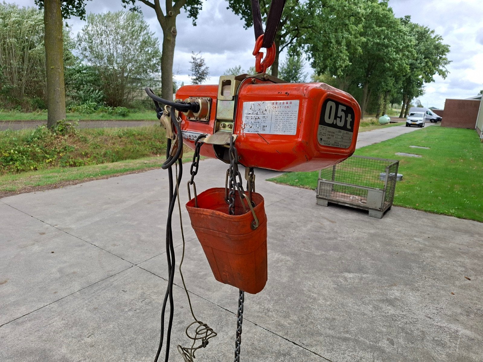Elektische takel 500 kg - 220V, Gebruikt, -, -, Ophalen of Verzenden