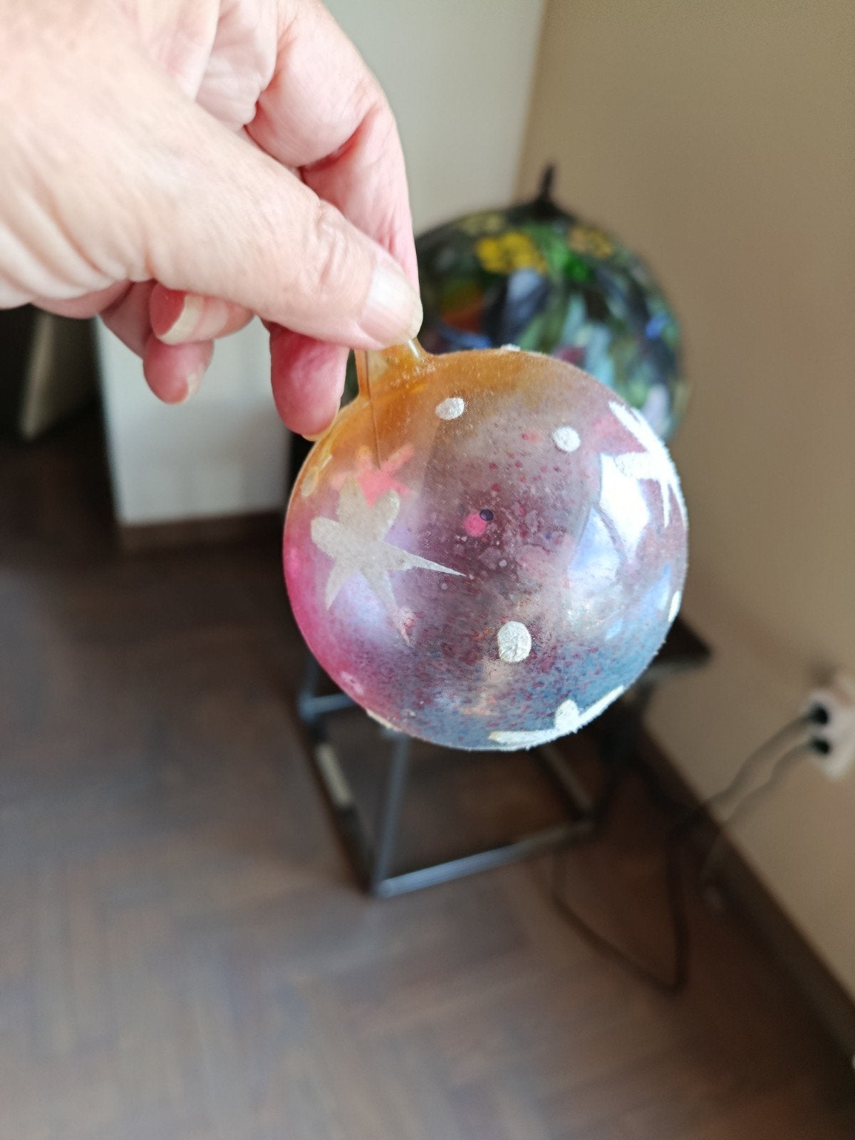 Originele Oostenrijkse vintage glazen gesuikerde kerstballen, Antiek en Kunst, Ophalen
