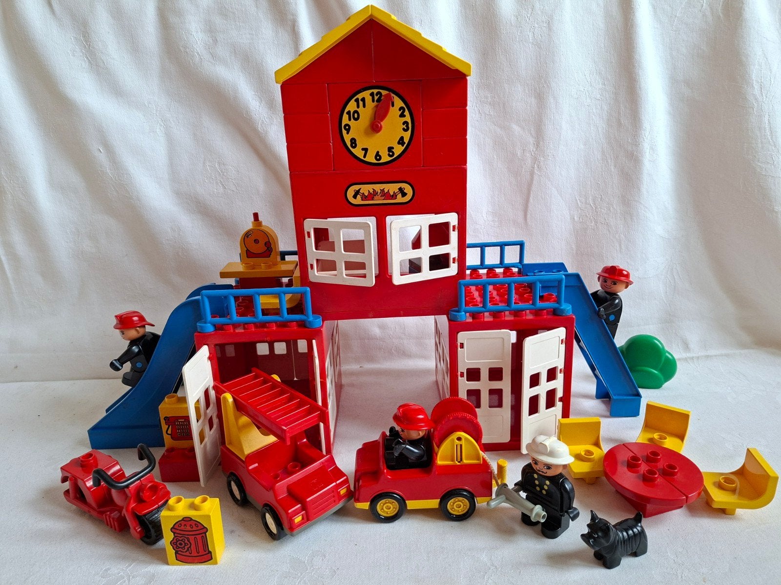 Vintage Duplo set 2658 Fire Station Brandweerkazerne, Gebruikt, Ophalen of Verzenden, Duplo, Complete set