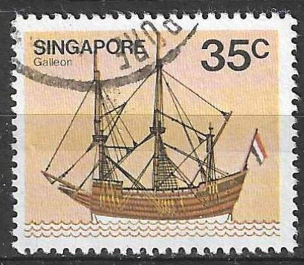 Singapore 1980 - Yvert 340 - Galjoen (ST), Verzenden, Gestempeld, Zuidoost-Azië