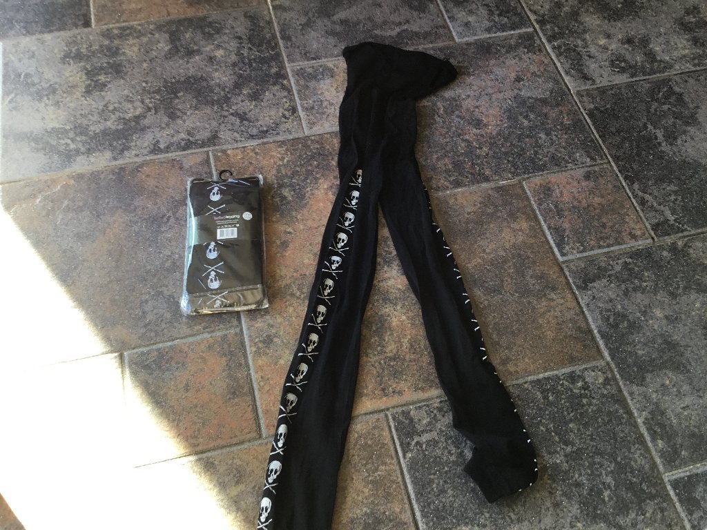 2 nieuwe zwarte legging doodskoppen ( Halloween), Kleding | Dames, Zwart, Nieuw, Overige maten, Hema