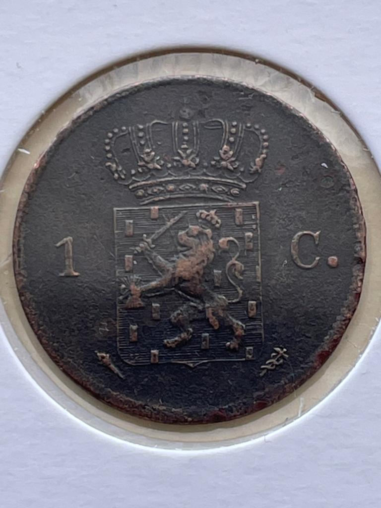 1 cent 1819 zeer zeldzaam zfr.—, Postzegels en Munten, Ophalen of Verzenden, Overige waardes