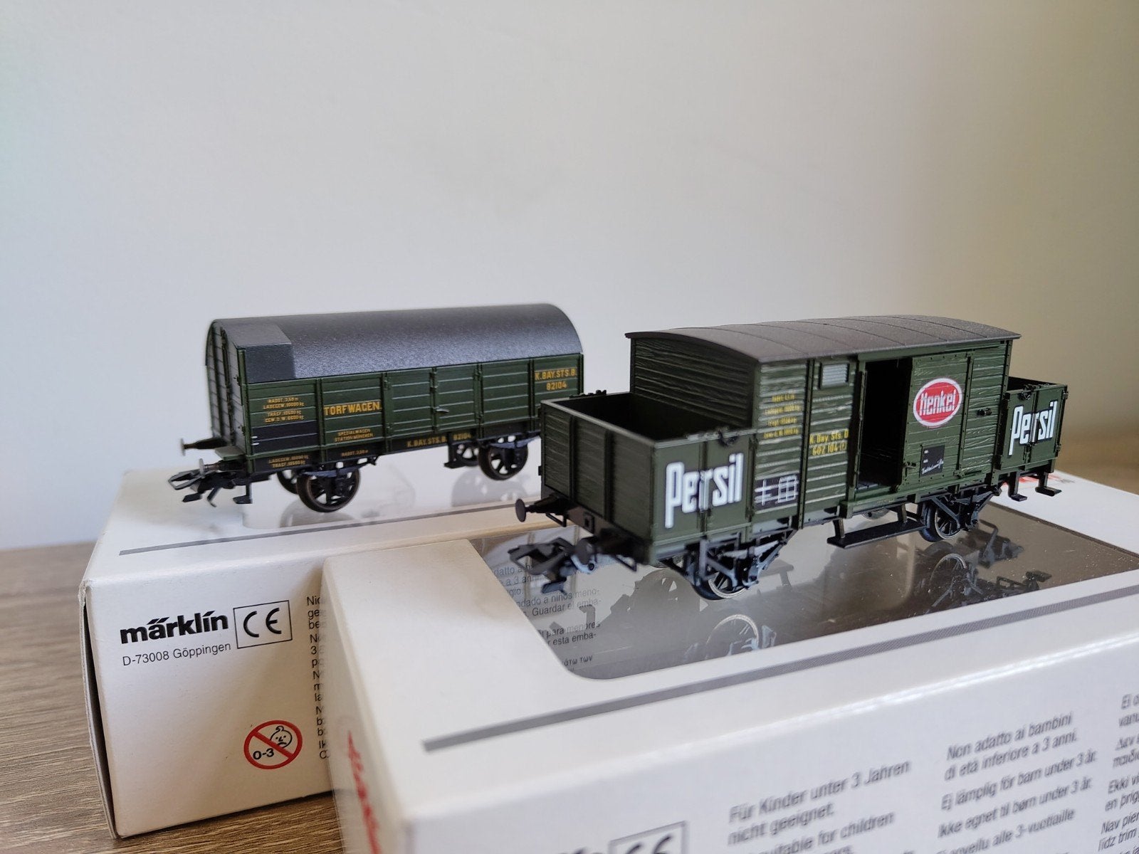 Märklin 45094 46078 Beierse goederenwagens Persil, Turf, Hobby en Vrije tijd, Modeltreinen | H0, Nieuw, Wagon, Wisselstroom, Märklin