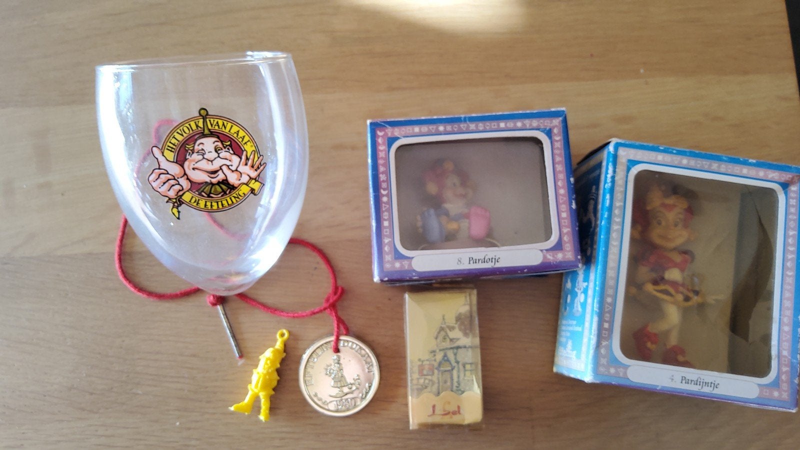 Vintage Efteling Laaf glas munt 1980 Pardotje, Pardijntje., Ophalen of Verzenden, Zo goed als nieuw, Overige typen