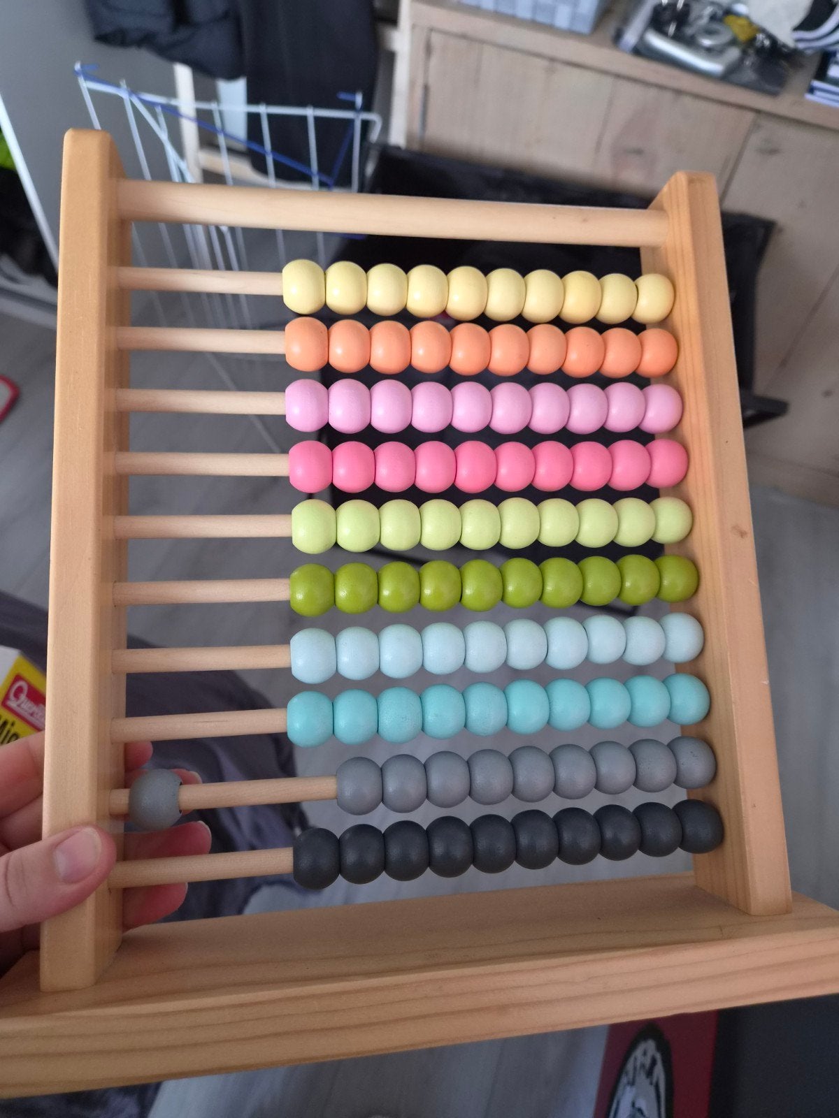 Telraam van hout met gezellige kleurtjes, Ophalen of Verzenden, Gebruikt, Rekenen