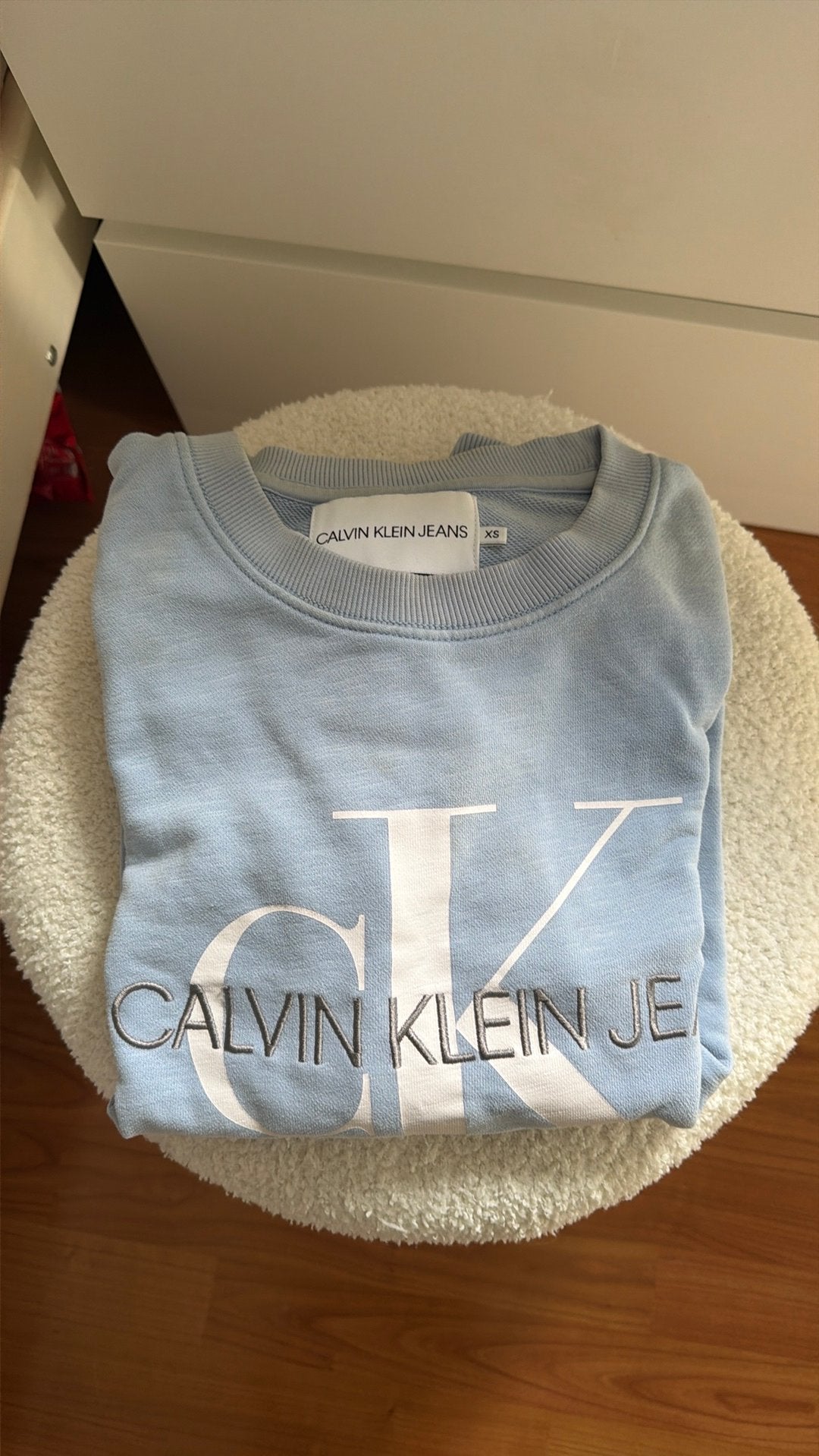 Calvin klein sweater, Ophalen of Verzenden, Gedragen, Maat 34 (XS) of kleiner, Blauw