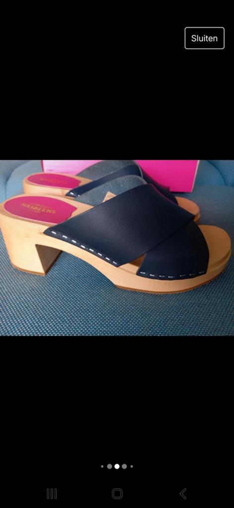 Hasbeens muiltjes/klompjes, Nieuw maat 38, donkerblauw, Hasbeens, Blauw, Nieuw, Sandalen of Muiltjes