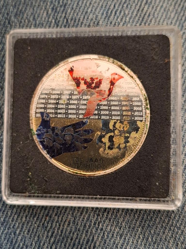 Herdenkingsmunt 75 jaar Vrijheid 1945-2020, Ophalen of Verzenden, Koningin Beatrix, Overige waardes, Losse munt