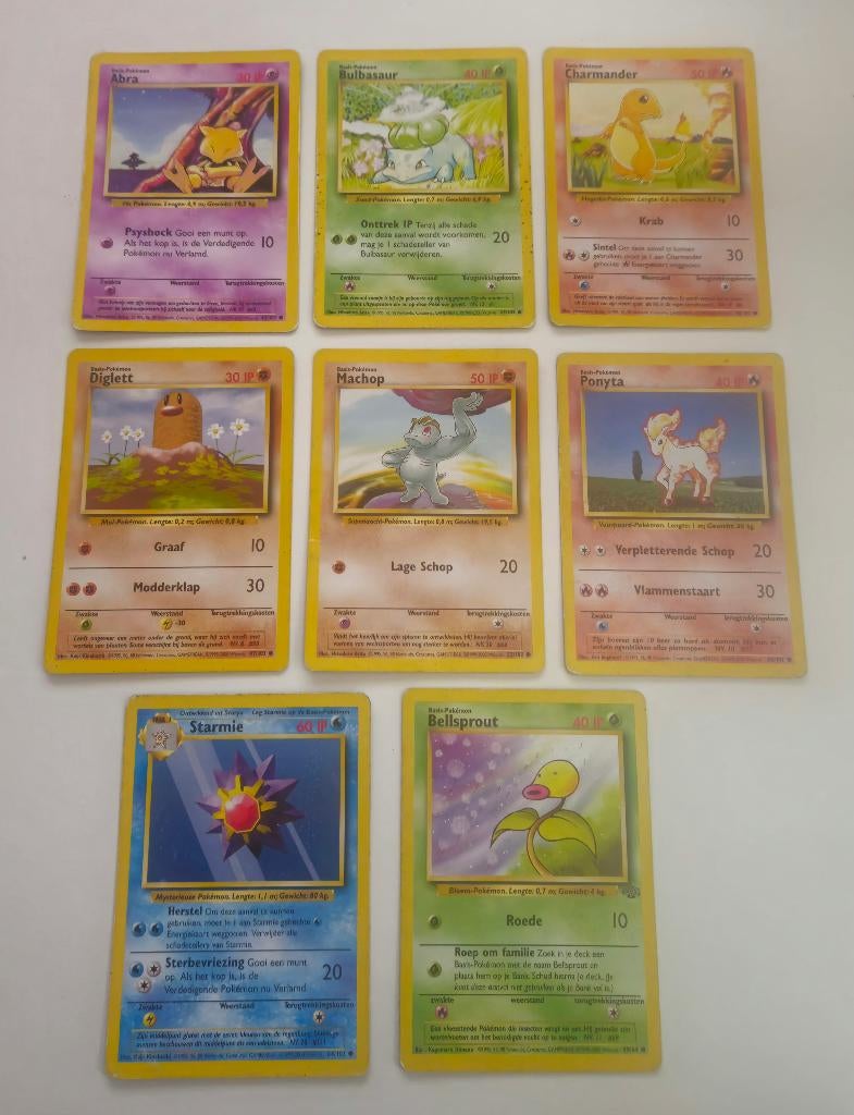 Pokemon kaarten Base Jungle Fossil Nederlands, Ophalen of Verzenden, Gebruikt, Meerdere kaarten