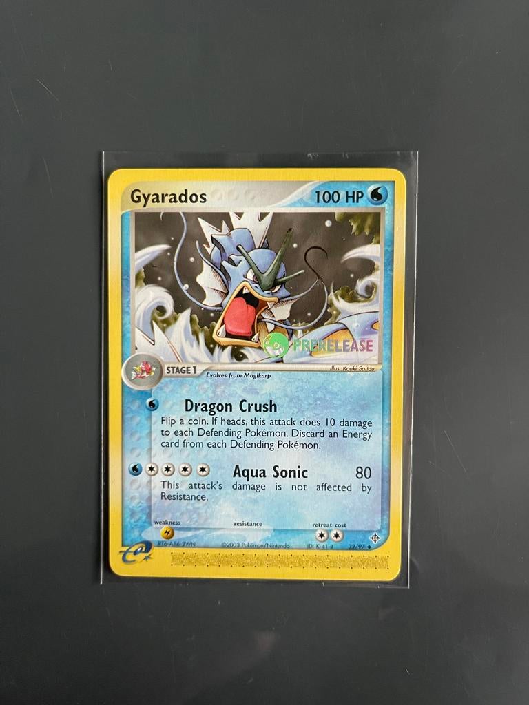 Gyarados Stamped PRE-RELEASE Excellent+ Ex Dragons, Ophalen, Zo goed als nieuw, Losse kaart
