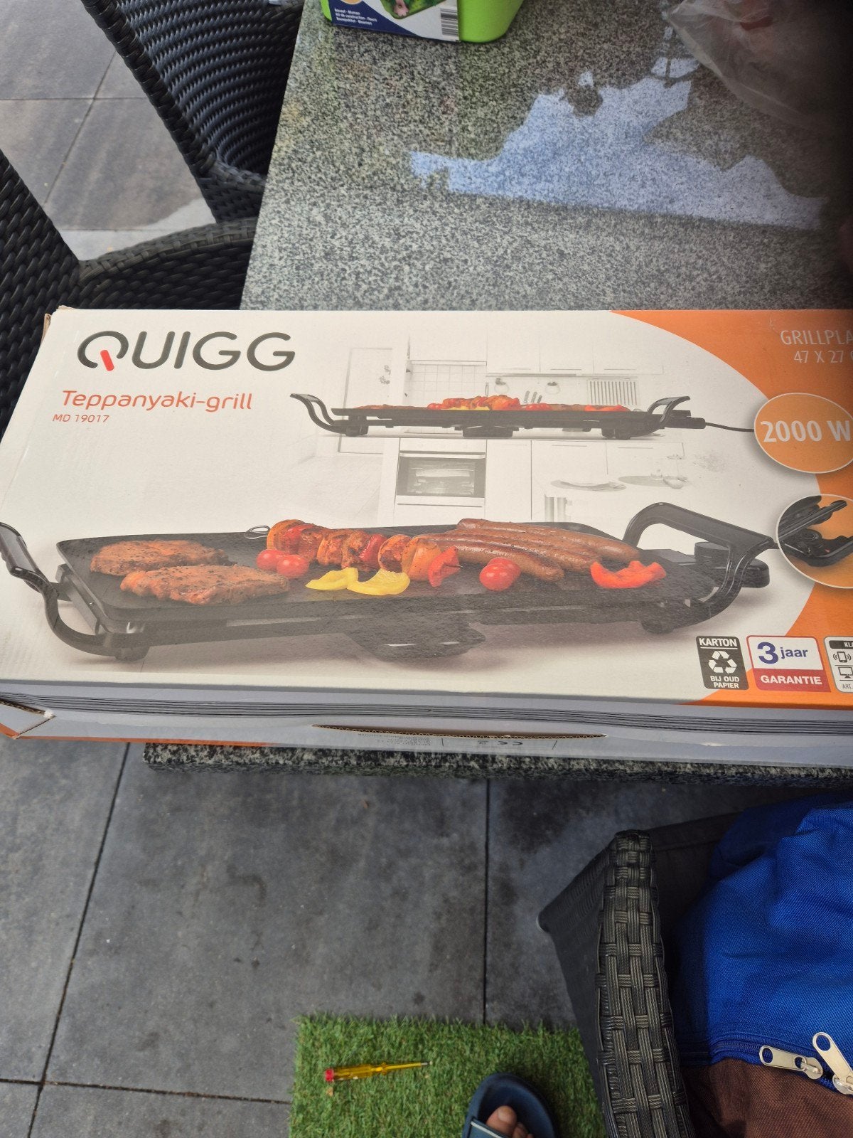 Quigg Teppanyaki grillplaat, Ophalen, Nieuw, 4 t/m 7 personen