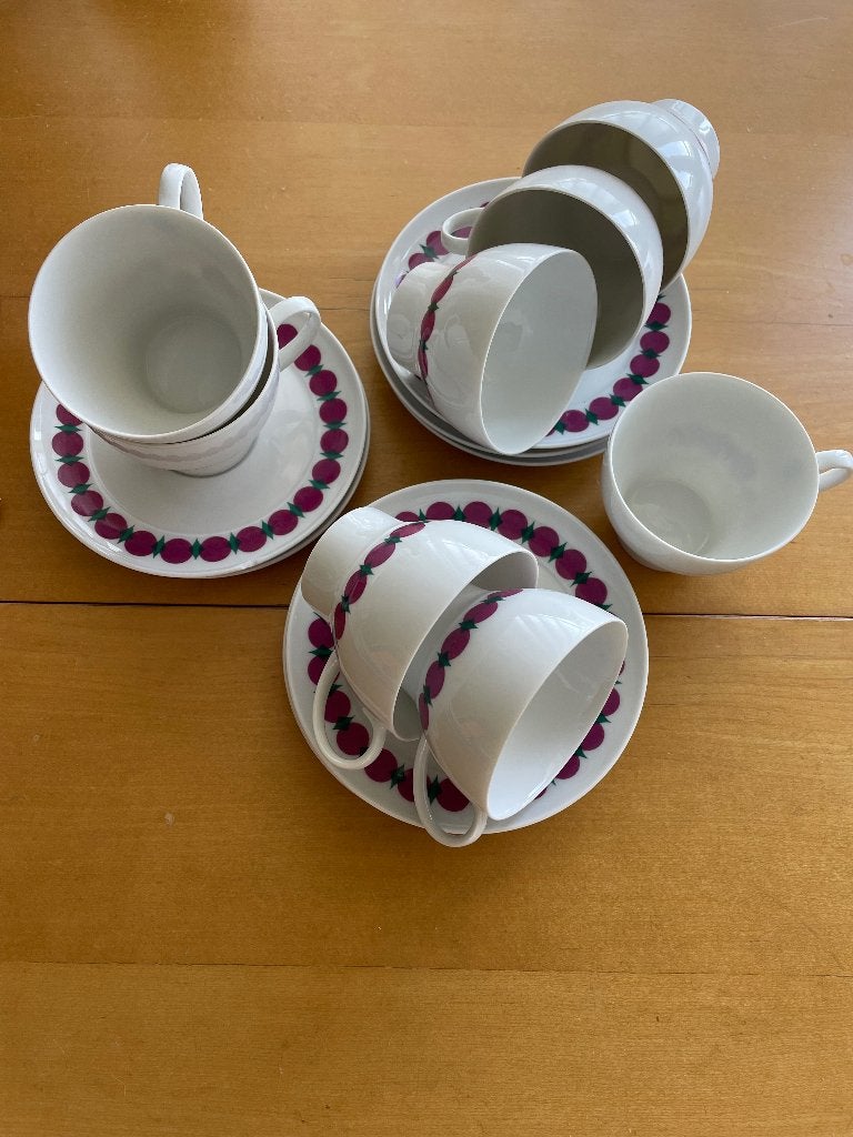 Scandinavisch porselein servies, Ophalen, Vintage, Zo goed als nieuw, Kop(pen) en/of Schotel(s)
