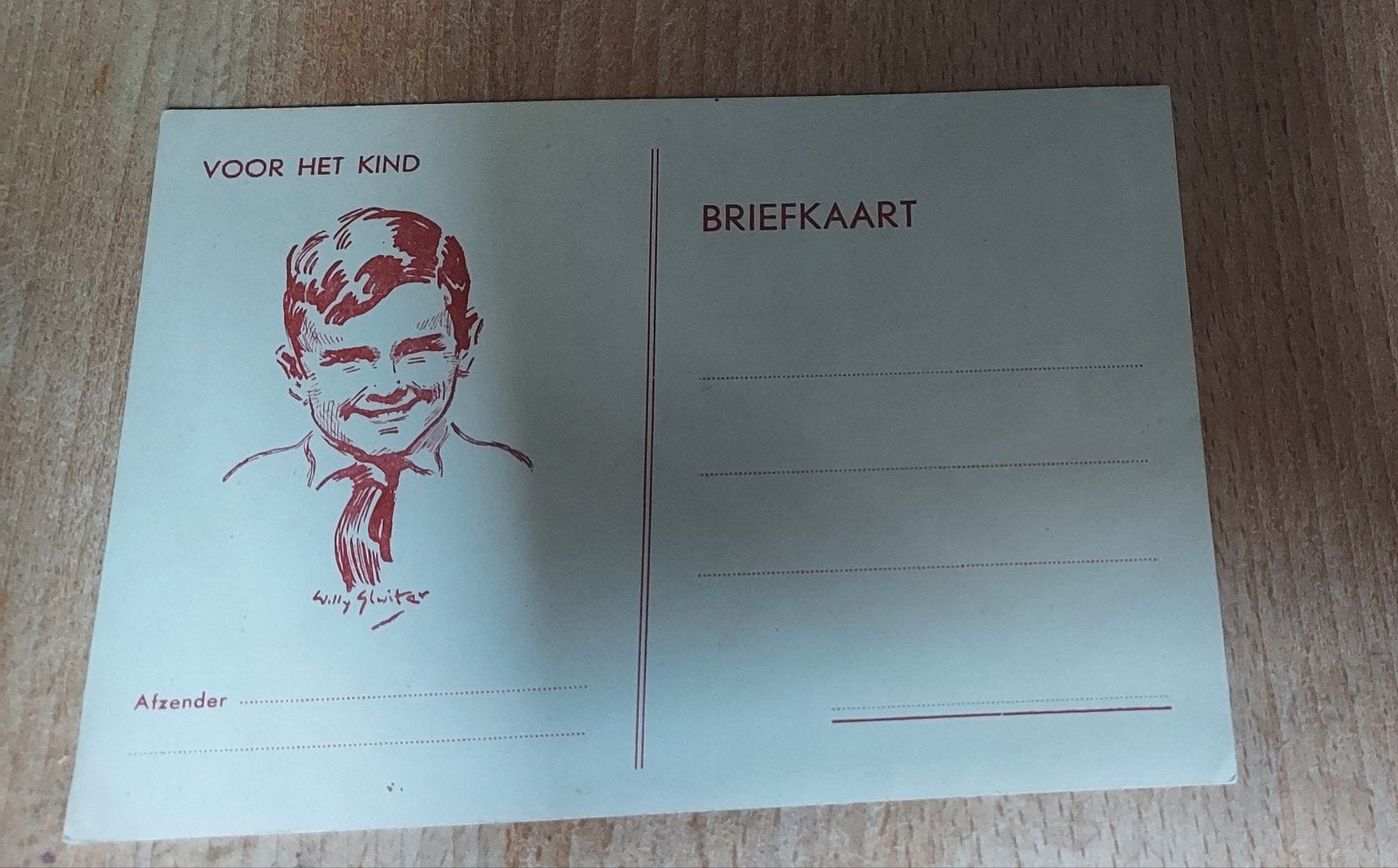Originele "Voor het Kind" briefkaart 1936 – Willy Sluiter, Postzegels en Munten, Postzegels | Nederland, Ophalen of Verzenden