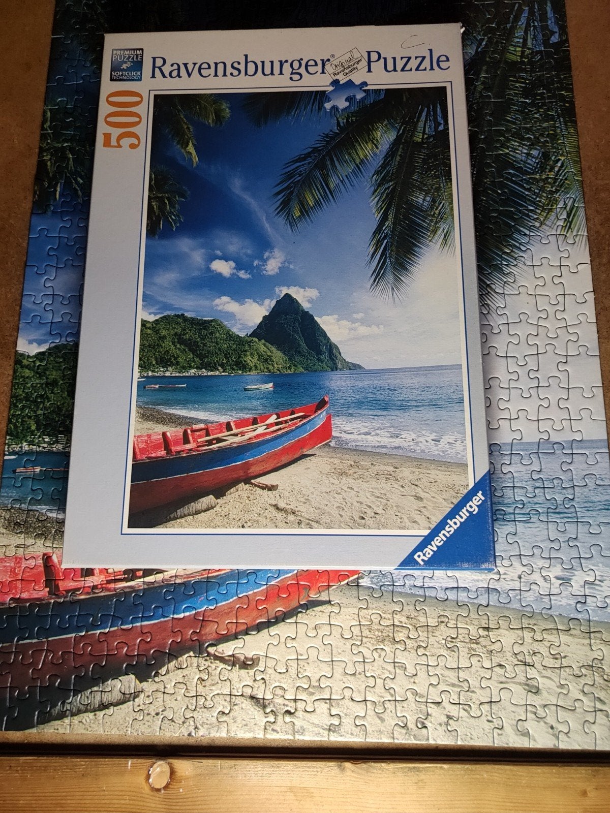 Ravensburger puzzel 500 stukjes Paradise Beach, Ophalen of Verzenden, 500 t/m 1500 stukjes, Zo goed als nieuw, Legpuzzel