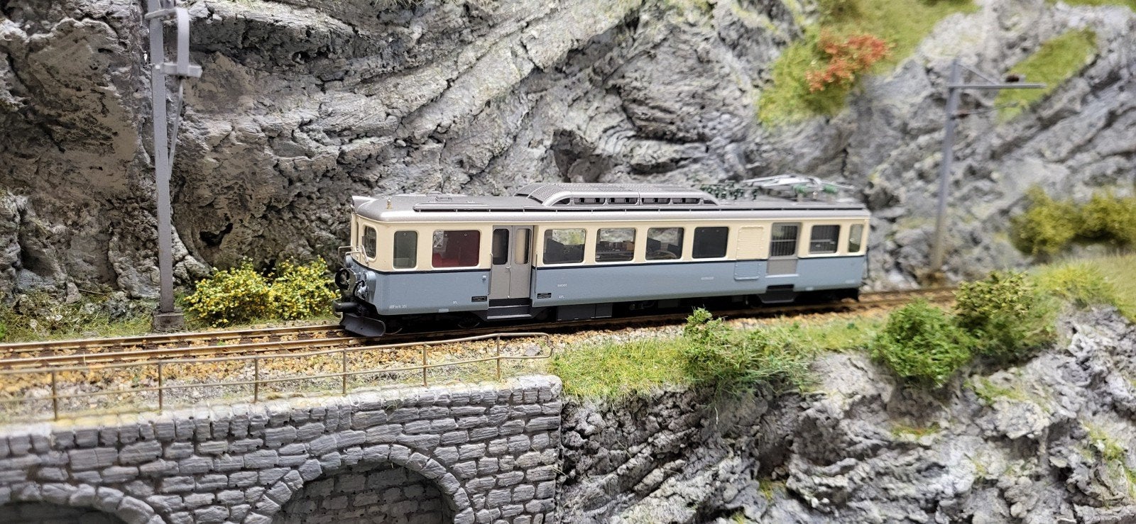 BEMO SchB ABFhe 2/4 41 Triebwagen Sound H0m, Overige merken, Ophalen of Verzenden, Zo goed als nieuw, Gelijkstroom