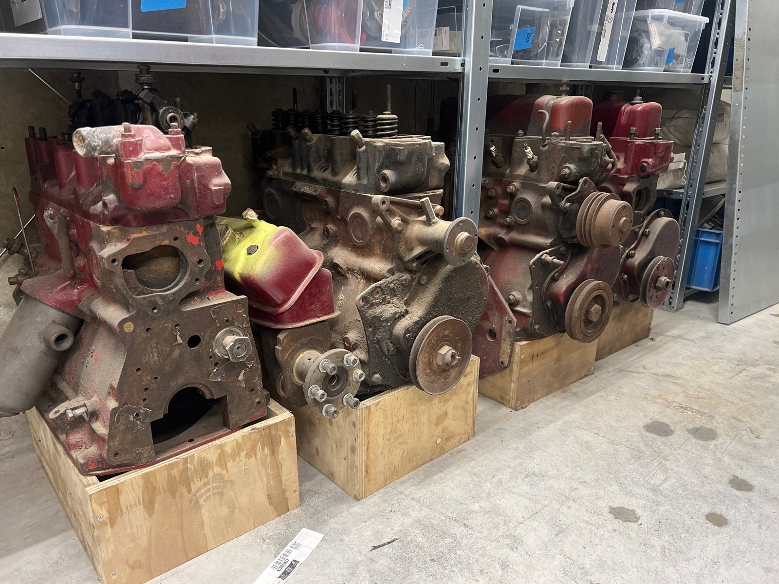 Vier MOWOG motorblokken: 1600, 1500, 1800, 1500cc, Ophalen, Gebruikt, MG