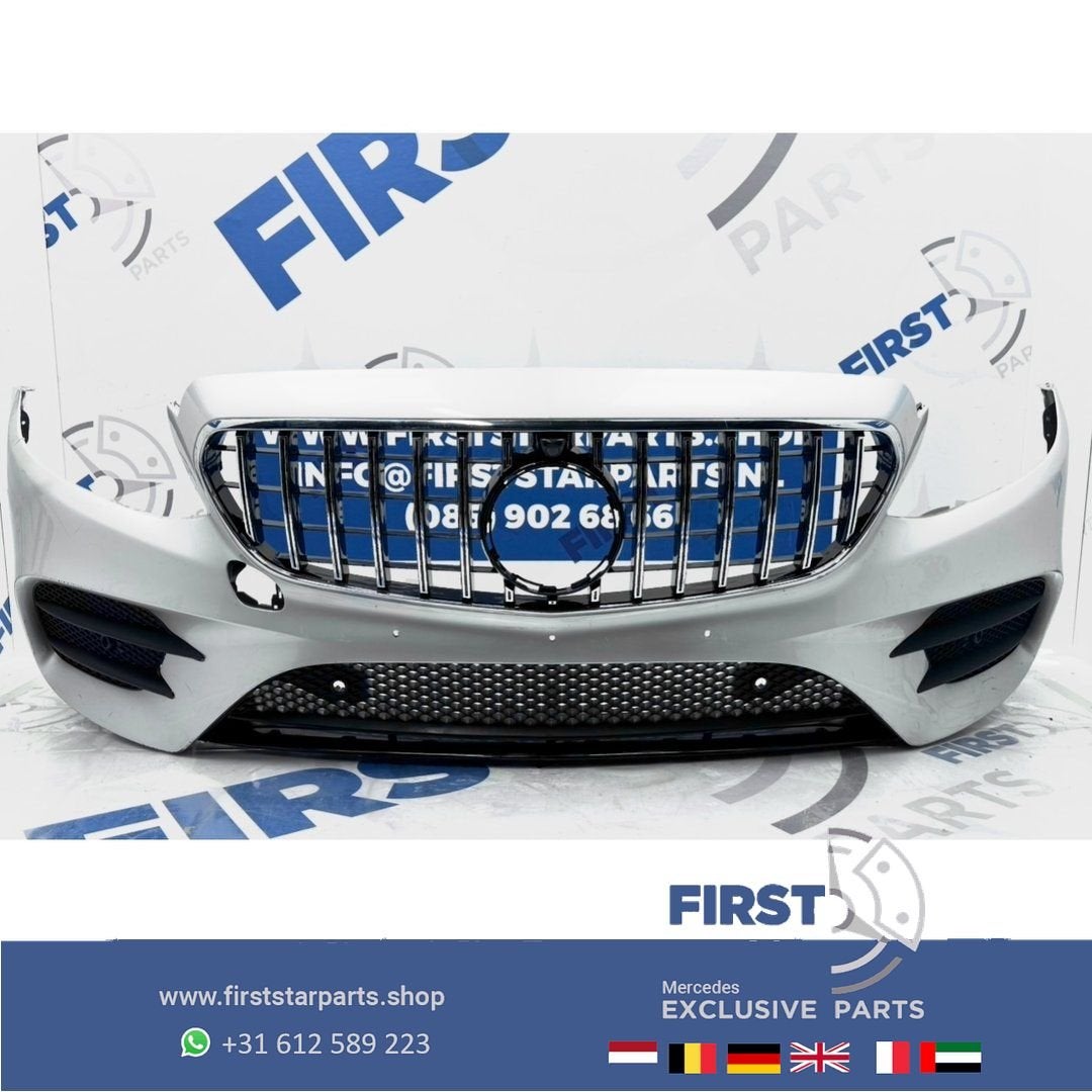 W213 BUMPER AMG LINE VOORBUMPER COMPLEET + GT GRIL Mercedes, Gebruikt, -, Voor, Ophalen of Verzenden