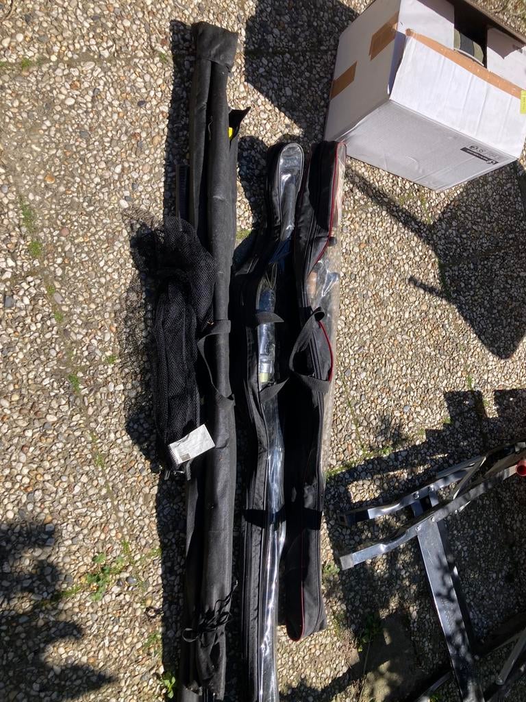 Complete set hengelsport spullen: zee, feeder, roof & access, Ophalen, Zo goed als nieuw, Complete hengel