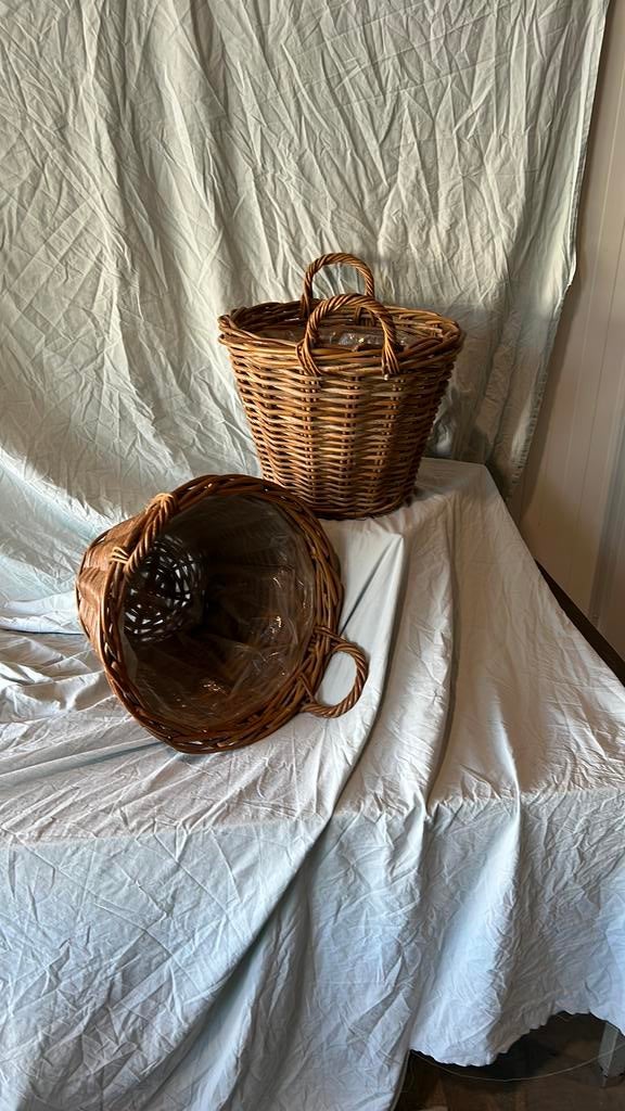 Aardappelmand rotan riet, Huis en Inrichting, Woonaccessoires | Schalen en Manden, Ophalen, Zo goed als nieuw, Rond, Riet