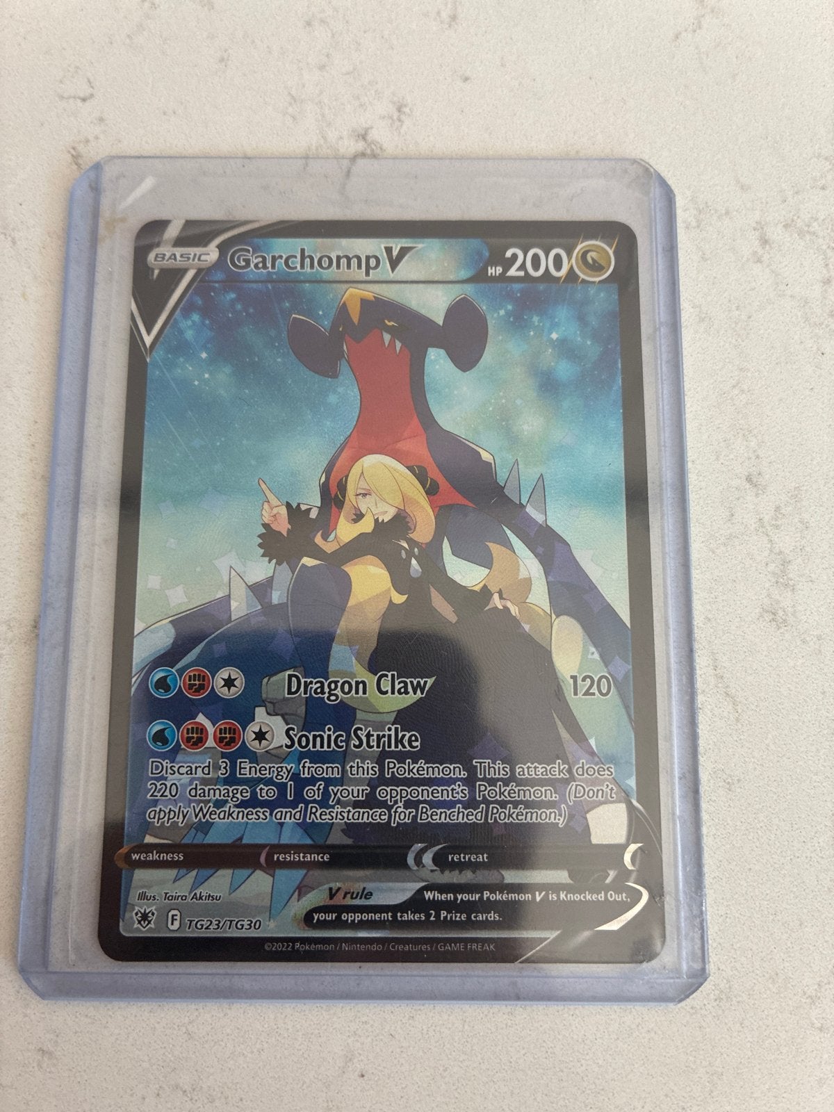 Garchomp V TG23/TG30 Pokemon Kaart Perfecte Staat, Ophalen of Verzenden, Zo goed als nieuw, Losse kaart