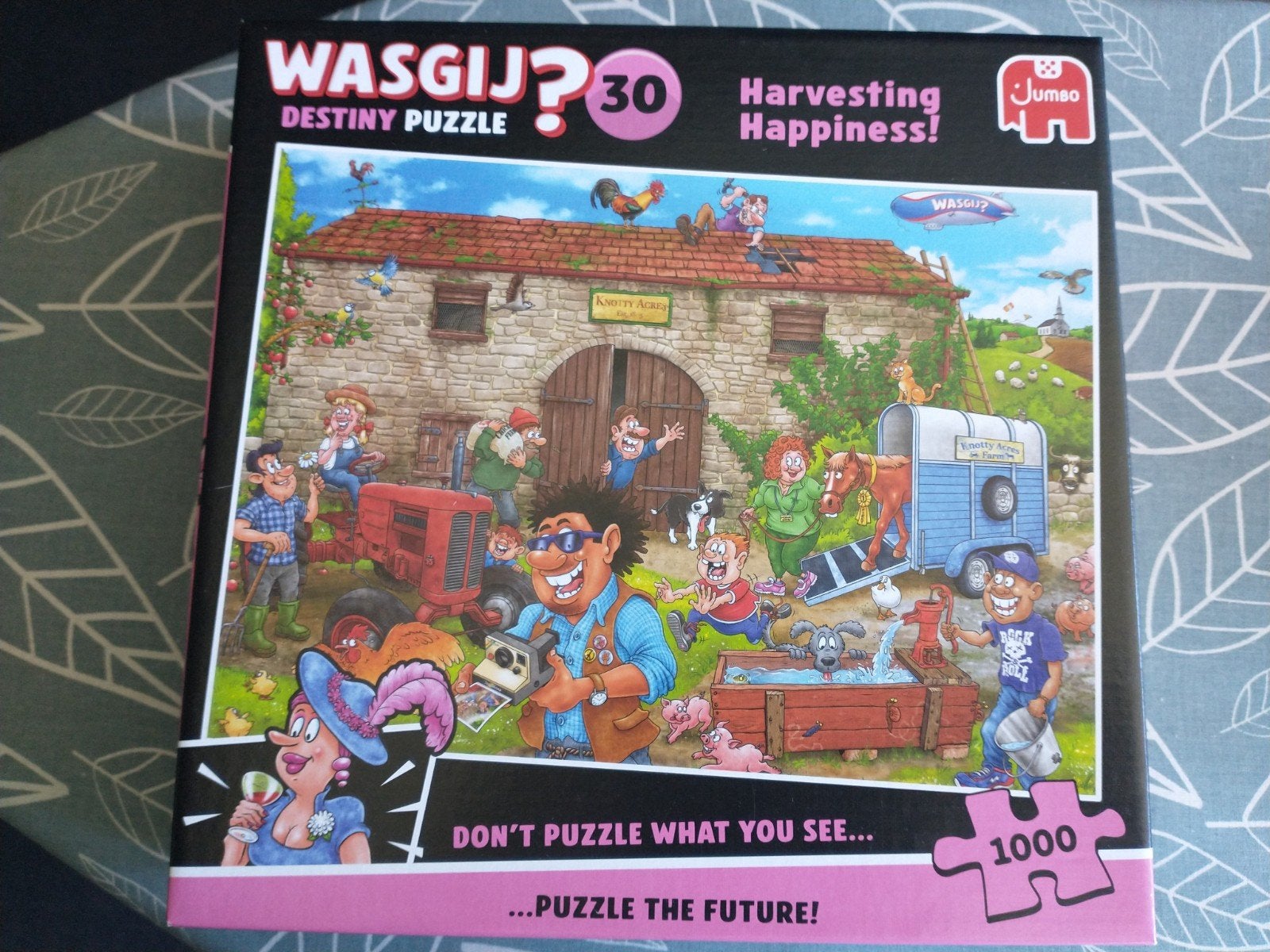 wasgij destiny puzzel nr 30 harvesting happiness 1000 stuks, Ophalen of Verzenden, 500 t/m 1500 stukjes, Nieuw