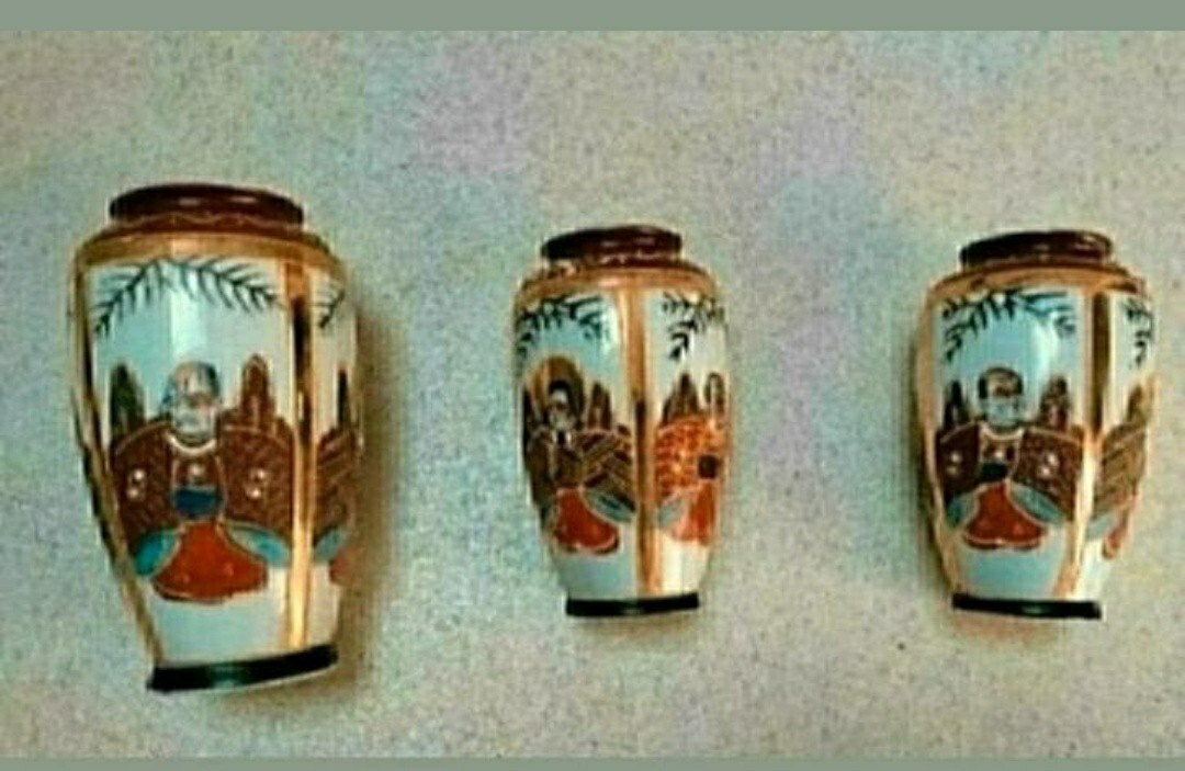 JAPANSE Bekers,Satsuma,Vaas,Porselein,beker,12 cm,15 cm, Ophalen of Verzenden