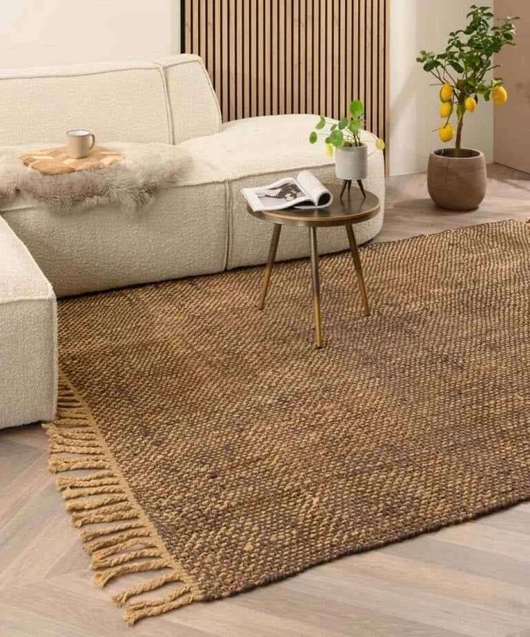 Jute vloerkleed Chunky – bruin/naturel 300x400 nieuw, Bruin, Ophalen of Verzenden, 200 cm of meer, Rechthoekig