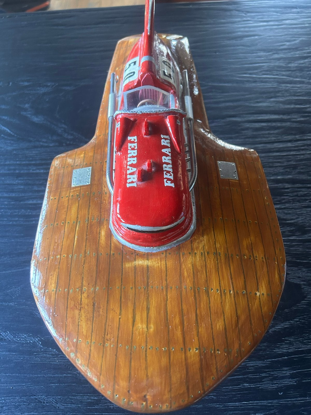 Uniek Ferrari raceboot model - Schaalmodel, Ophalen of Verzenden, Gebruikt, Groter dan 1:32, Overige merken