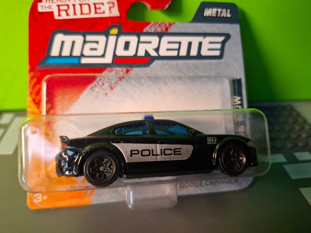 Majorette 238F - Dodge Charger Police [zwart] 1/60 MIB, Ophalen of Verzenden, Nieuw, Auto