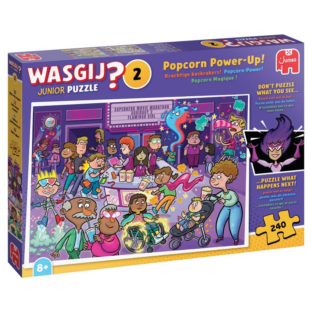 Wasgij Junior 2: Krachtige kaskrakers! 240 stukjes, Ophalen of Verzenden, 500 t/m 1500 stukjes, Nieuw, Legpuzzel