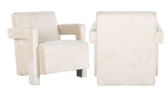 Richmond Interiors Devanto fauteuil — White Chenille, Huis en Inrichting, Fauteuils, Ophalen, Nieuw, 75 tot 100 cm, 50 tot 75 cm