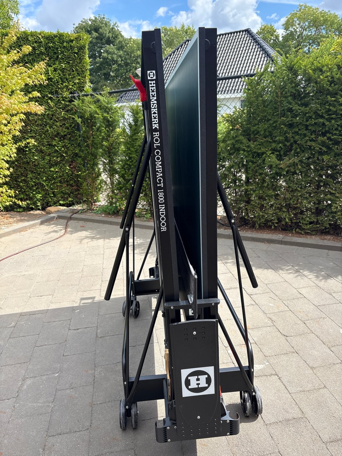 Heemskerk Rol Compact 1800 Indoor Tafeltennistafel, Sport en Fitness, Tafeltennis, Ophalen, Zo goed als nieuw, Tafel Indoor, Inklapbaar