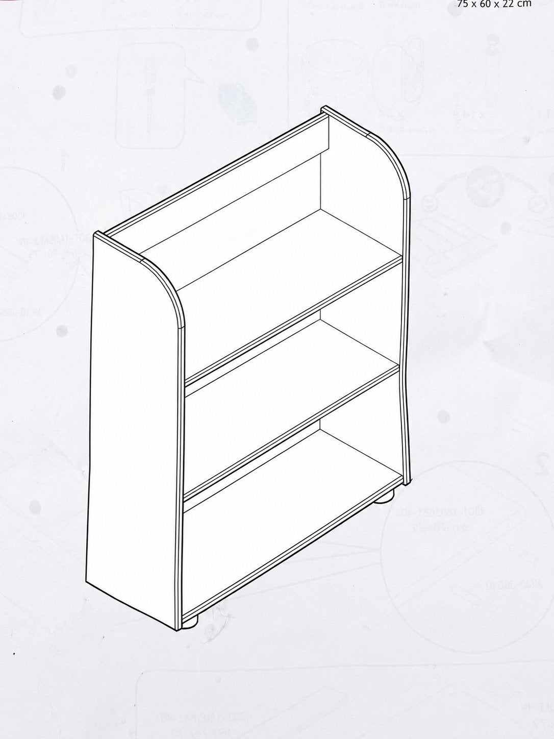 Flexa boekenkastje/opbergrekje met lichte beschadigingen, Ophalen, Met plank(en), Gebruikt, 50 tot 100 cm