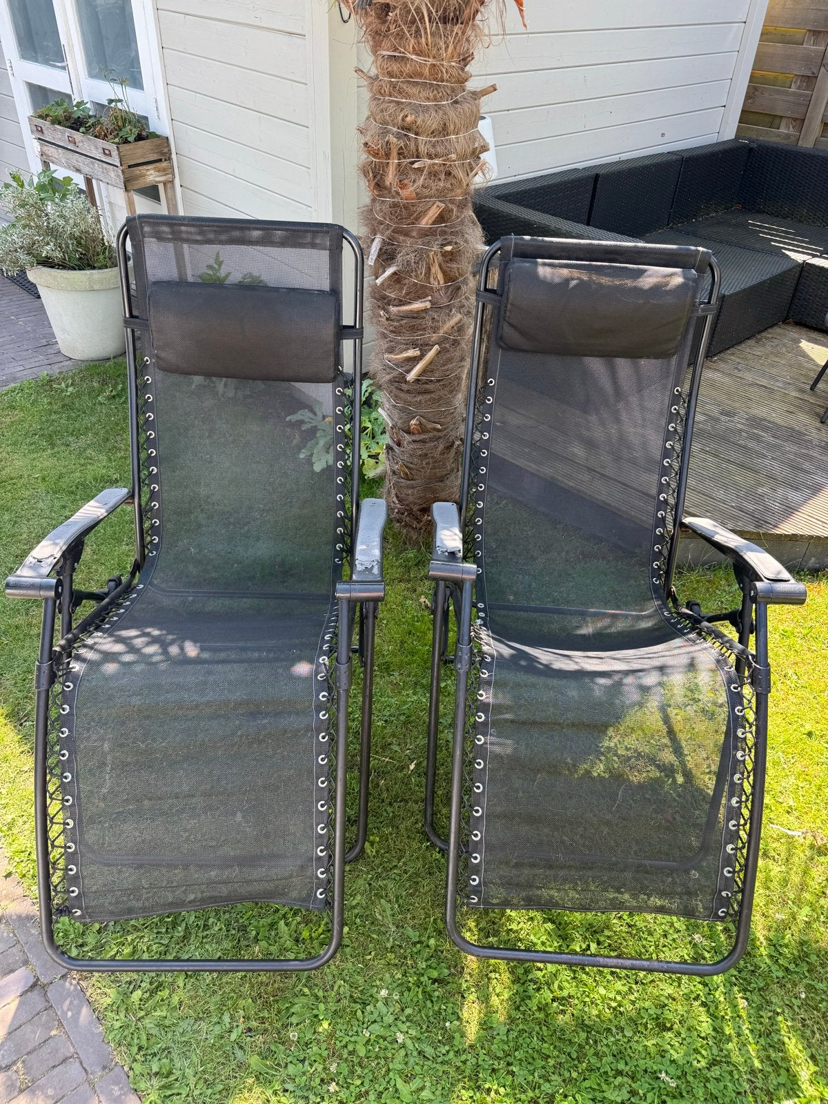 Lafuma ligstoelen - Set van 2, Ophalen, Gebruikt, Textileen, Inklapbaar