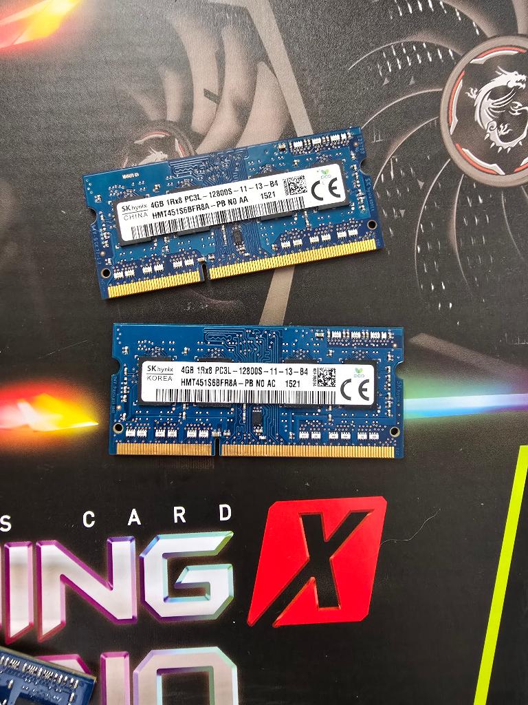 8GB DDR 3 Laptop 1Rx8 PC3L-12800S-11-13-B3, Computers en Software, RAM geheugen, Ophalen of Verzenden, DDR3, Laptop