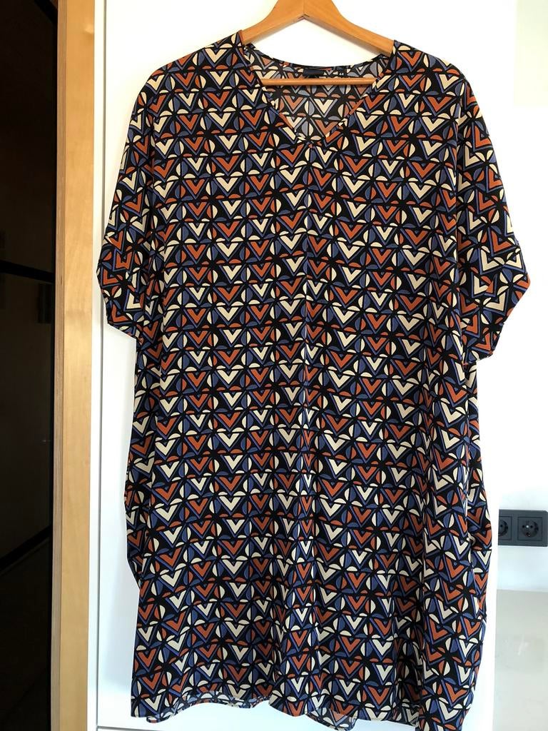 Zijden jurk Aspesi // Pauw mt 44 ruimvallend met zakken, Kleding | Dames, Ophalen of Verzenden, Zo goed als nieuw, Maat 42/44 (L)