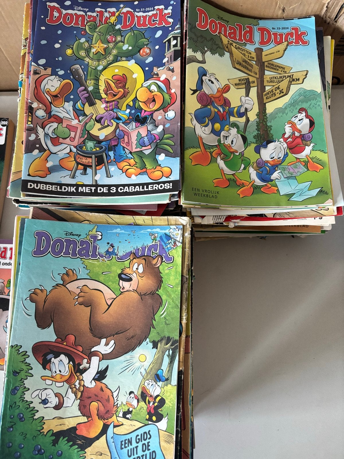 Grote collectie Donald Duck weekbladen en pockets, Meerdere stripboeken, Ophalen, Gelezen