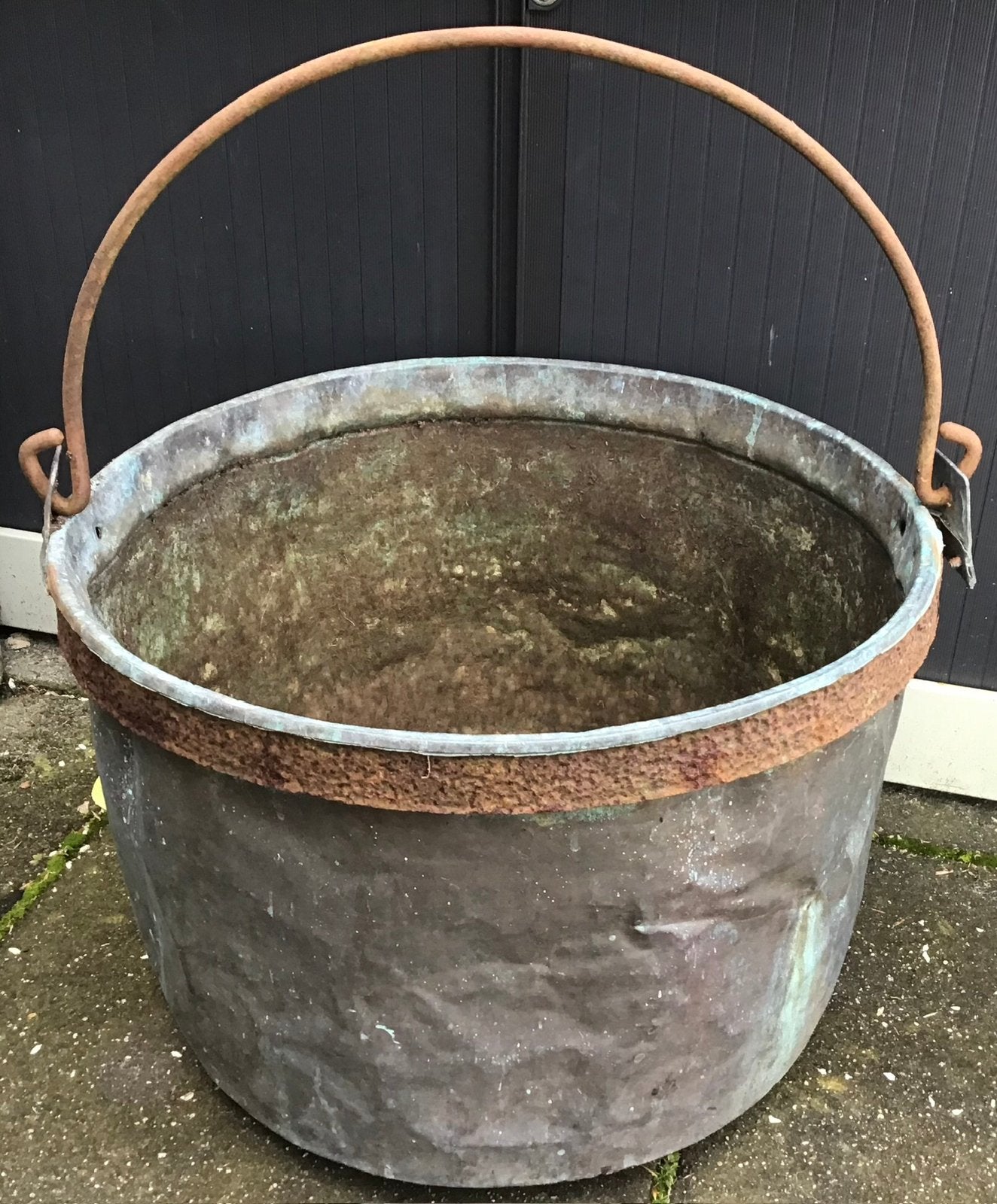 GROTE OUDE ZINKEN HEKSENKETEL, Ophalen of Verzenden