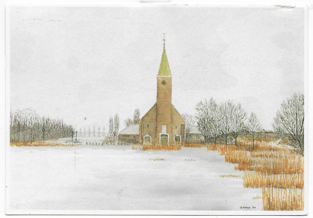 Dorpskern Hoogvliet gelopen ansichtkaart (B7852), Verzamelen, Ophalen of Verzenden, 1980 tot heden, Gelopen