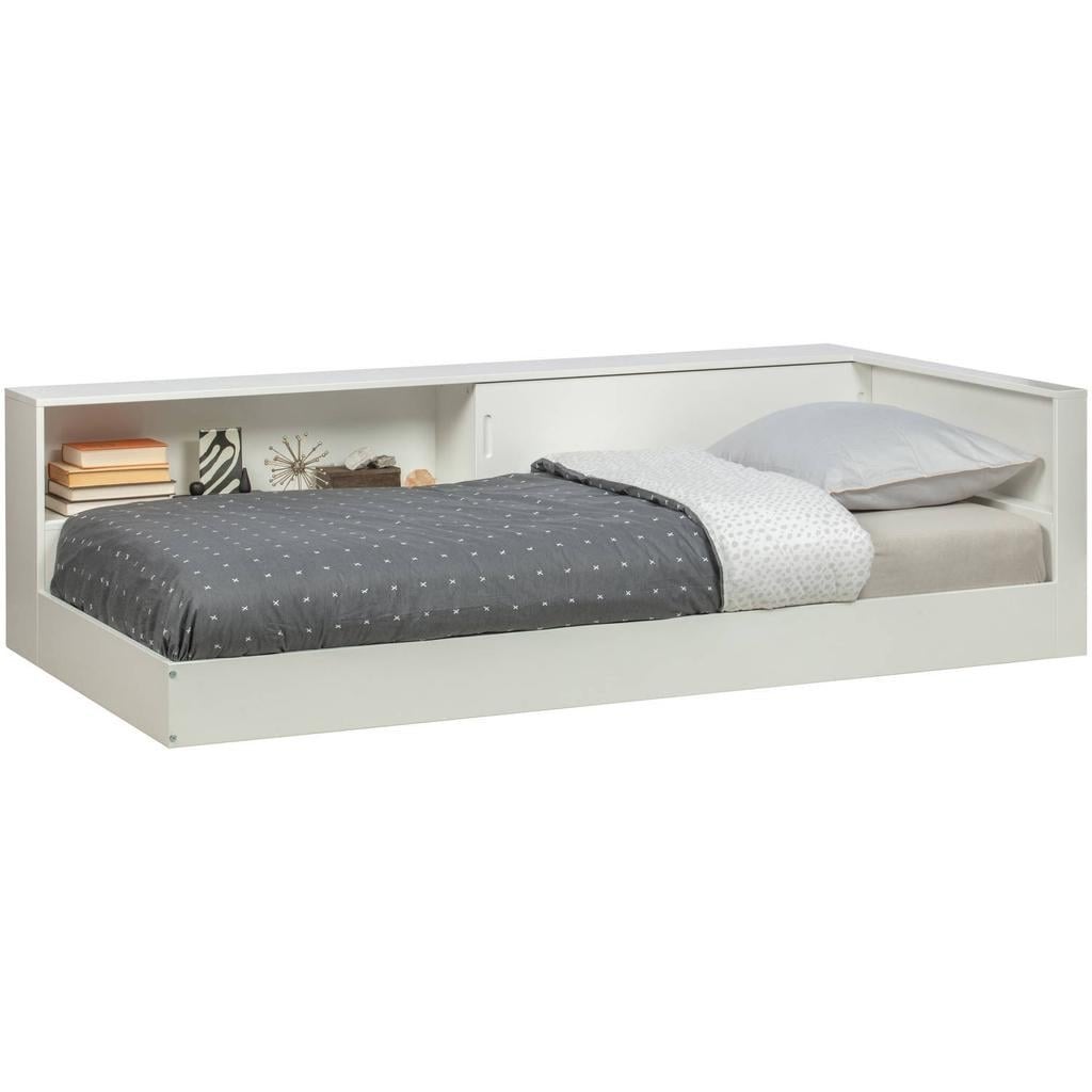 Woood - connet hoekbed (dec 2021) grijs uitstekende staat, Ophalen, 90 cm, Eenpersoons, Wit