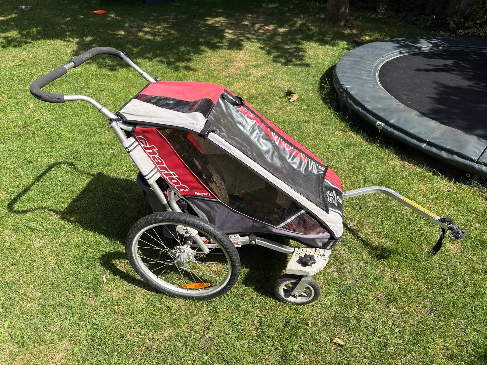 Chariot Cougar 1 Kinderkar - Fietskar en Wandelwagen, Ophalen, Gebruikt, Vering, 20 tot 40 kg